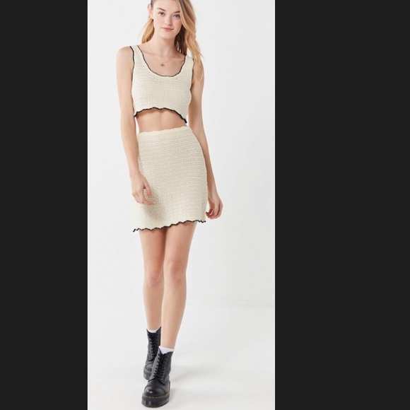 Urban Outfitters Crochet Mini Skirt - Picture 2 of 6